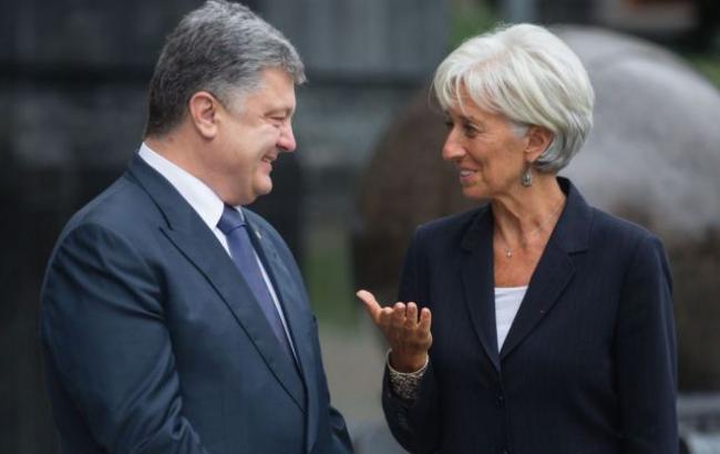 Порошенко и Лагард договорились о визите миссии МВФ в Украину осенью