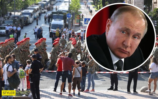 Військові на репетиції параду в Києві знову передали "привіт" Путіну: момент потрапив на відео