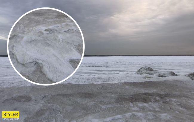 Неймовірне видовище: в курортному українському  місті "замерзло" море