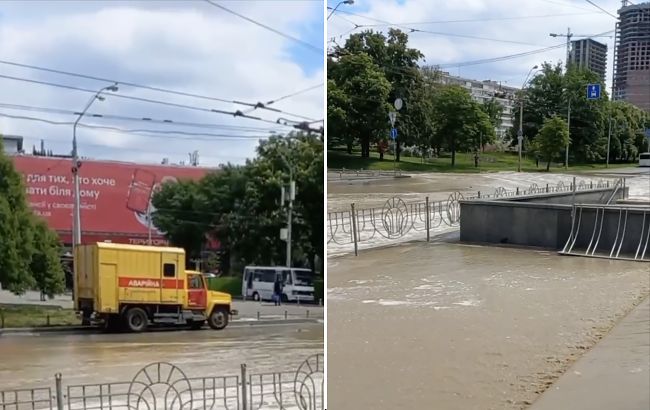 Справжній потоп. У столиці "пішла під воду" ціла вулиця (фото, відео)