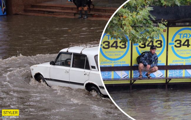 Украину затопил мощный ливень: улицы-реки и плавающие машины (фото, видео)