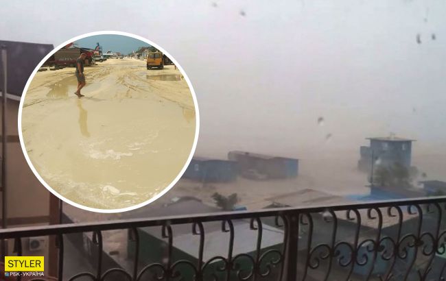 Потужний шторм накрив Кирилівку: як зараз виглядає популярний курорт