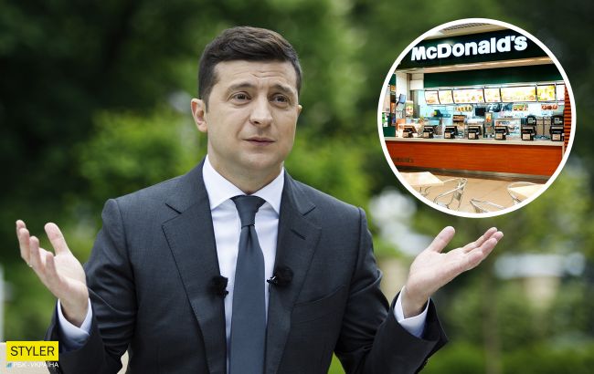 Без сиру - це гамбургер? Зеленський в масці заглянув в МакДональдз (відео)