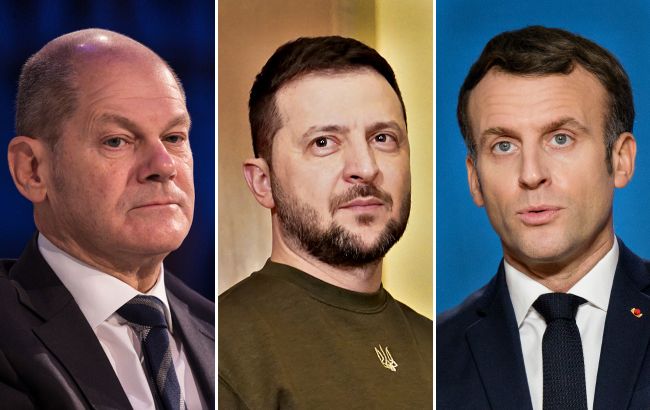 Макрон і Шольц у Парижі закликали Зеленського до мирних переговорів із РФ, - WSJ