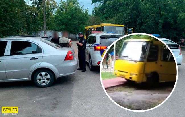 У Києві хлопці викрали маршрутку: ганяли дворами і ледь не влаштували аварію