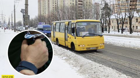 В Киеве маршрутчик устроил жесткую драку с пассажиром (видео)