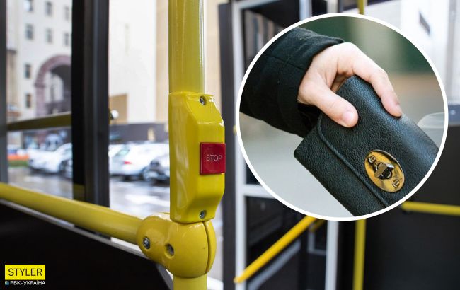 У маршрутці Києва на гарячому спіймали кульгавого кишенькового злодія і акуратно поклали на траву