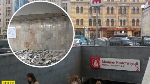 У метро Харкова в годину пік обвалилася стеля (фото)