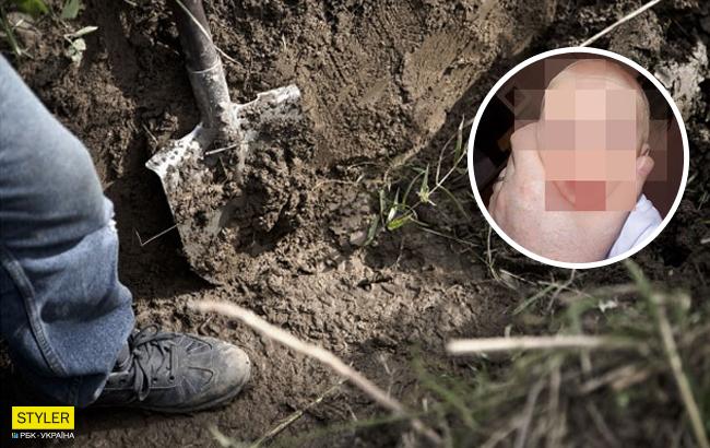 В Чернігівський області батько задушив власну дитину, а труп закопав в сараї