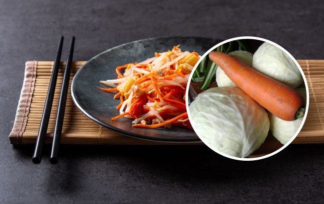 Капуста с морковью по-корейски: очень простой и дешевый рецепт вкуснятины