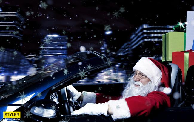 "На лапландских номерах": Дед Мороз на Audi TT повеселил украинцев