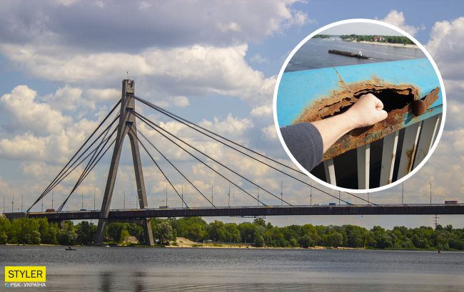 Північний міст у Києві в жалюгідному стані: сумні відео та фото