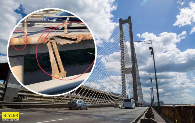 В Киеве серьезно "устал" один из главных мостов: как он сейчас выглядит