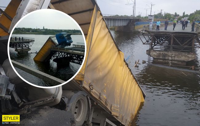 У Нікополі завалився 120-метровий міст, не почувши обіцянок Зеленського