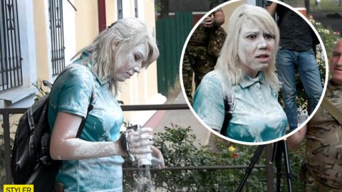 Кандидатів у нардепи обсипали борошном в Краматорську: всі деталі і фото