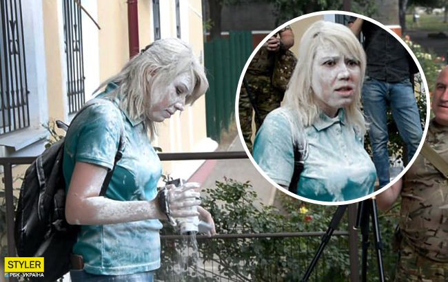 Кандидатов в нардепы обсыпали мукой в Краматорске: все детали и фото