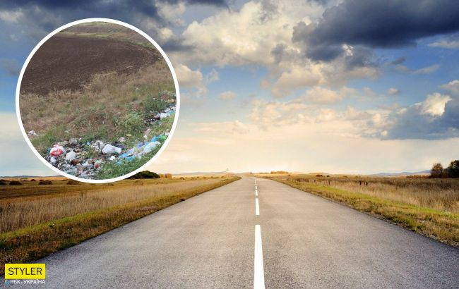 Міжнародну трасу на підступах до Одеси перетворили на смітник (фото)
