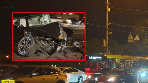 Вылетел двигатель: появилось видео момента жуткого ДТП в Киеве на мосту Патона