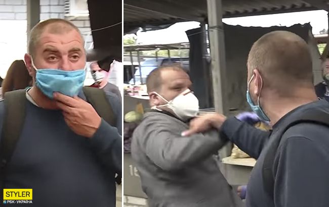 В Запорожье на рынке неадекват набросился на журналистов: появилось видео