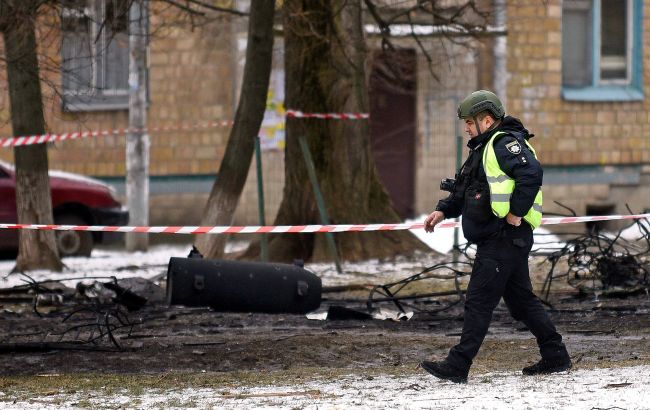 Атака РФ на Рівненщину: поліція показала фото з місця падіння "Шахеда"