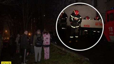 Пожар в общежитии НАУ в Киеве: студенты показали видео из горящего здания