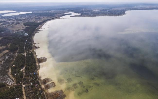 Самое глубокое озеро Украины показали с высоты птичьего полета