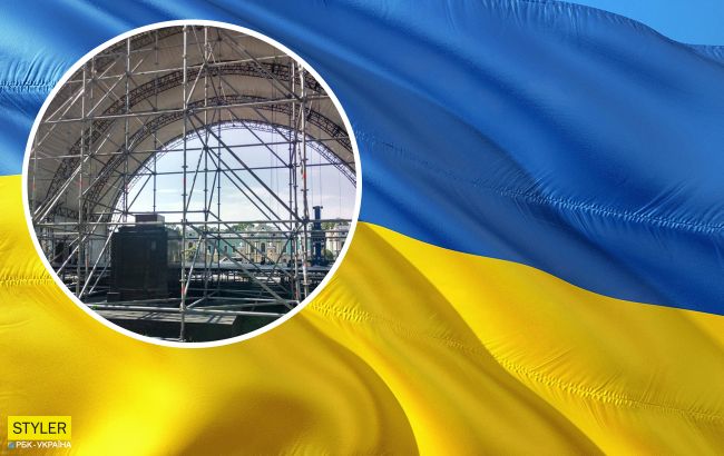 У Києві сцену до Дня Незалежності встановили на братській могилі: спалахнув скандал