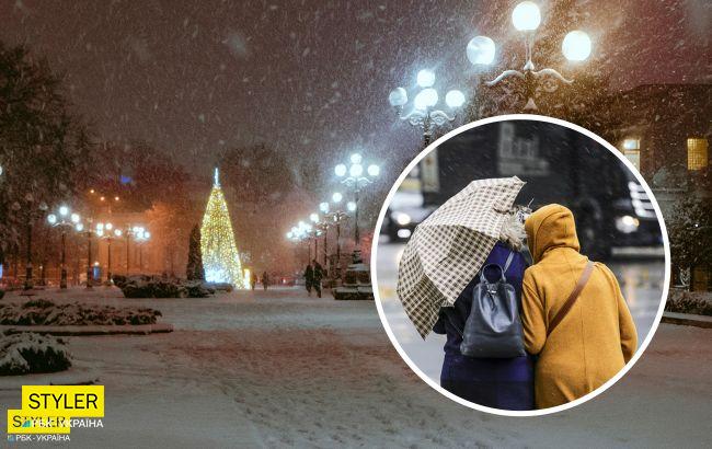 Праздничный мокрый снег с дождем и штормовой ветер: синоптики дали прогноз на первые дни января