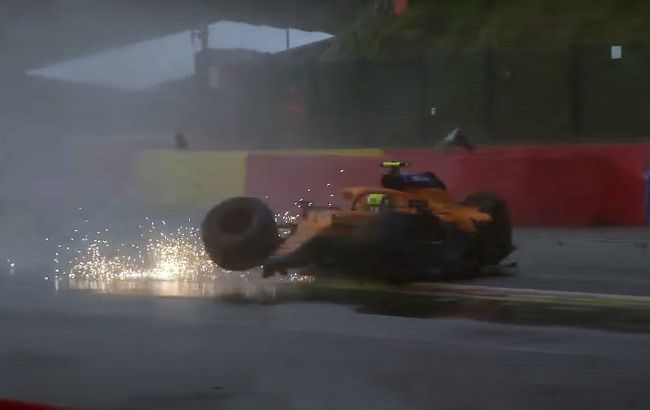 Гонщик McLaren попал в страшную аварию в квалификации Гран При Бельгии