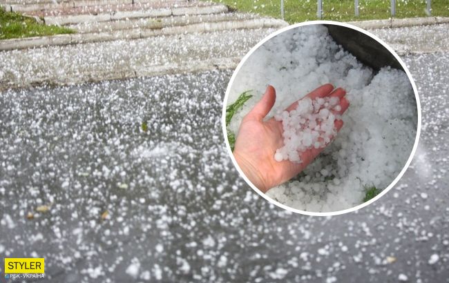Одеську область засипало снігом і крижаним градом: відео негоди