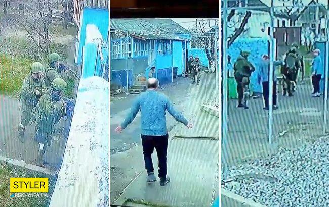 В Вознесенске пара пенсионеров выгнала вооруженных оккупантов со своего двора (видео)