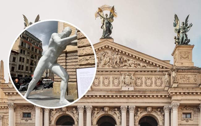 Розходимося, зради нема. У Львові розкрили таємницю дивної скульптури біля Оперного театру