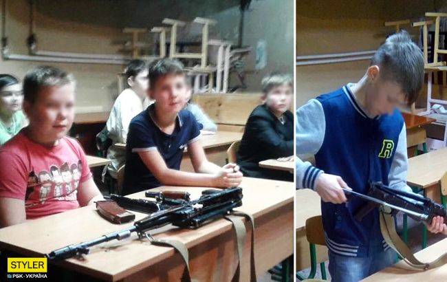 Пушечное мясо: оккупанты вооружают детей в Крыму (фото)
