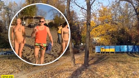 Бабье лето в Украине: отдыхающие заполонили пляжи (видео)