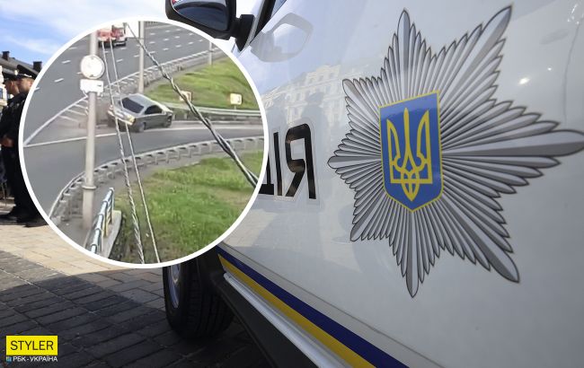 У Києві п'яний водій влетів у відбійник на мосту Патона і прикинувся пасажиром (відео)