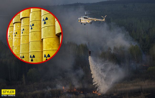 У Чорнобильську зону, де гасять пожежу, перевезли радіоактивні відходи для захоронення (фото)