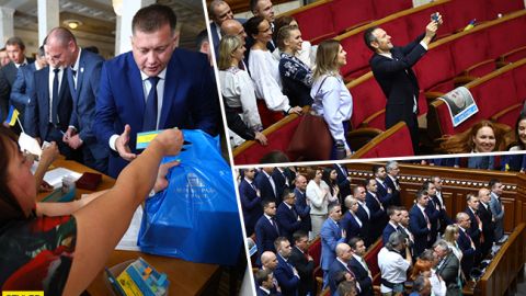 Перший день роботи Ради: історичні фото із залу і веселі селфі нардепів