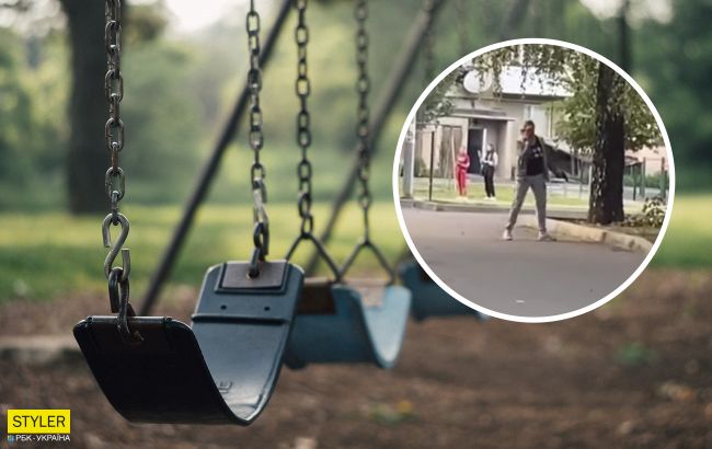 У Мукачеві жінка розгулювала з пістолетом біля дитячого майданчика (відео)