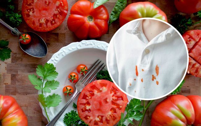 Как убрать пятна от помидоров или томатного сока: самые лучшие помощники