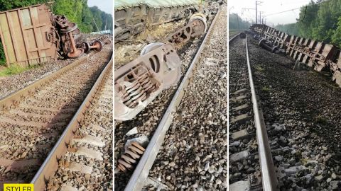 Під Львовом перекинувся поїзд: перші фото з місця аварії