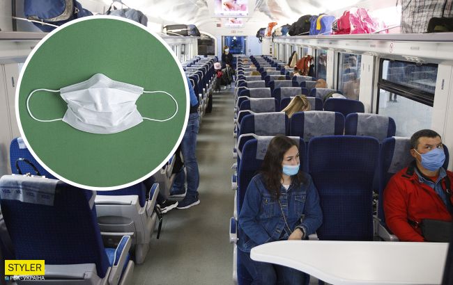 В поезде Кривой Рог-Киев пассажир устроил скандал из-за маски: видео инцидента