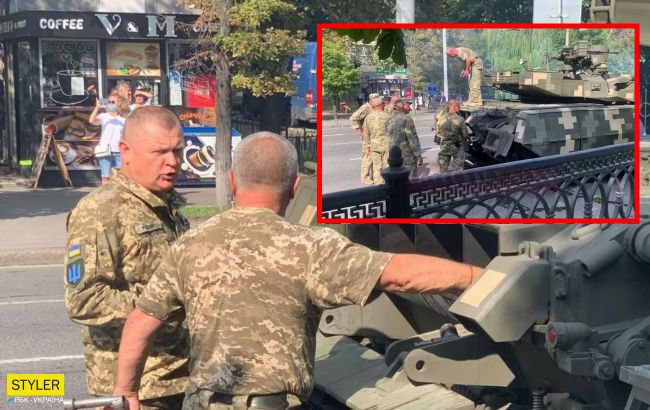 У Києві призупиняли репетицію параду через поломку танка: у ДСНС розповіли про інцидент