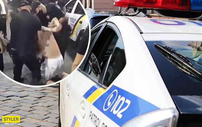 В Одесі хлопці влаштували бійку з поліцією через маску (відео)
