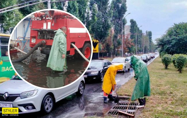 Залпова злива затопила частину Одеси: наслідки негоди показали на відео