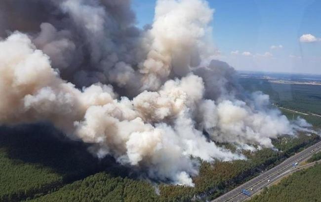 Лісова пожежа в Німеччині: селище під Берліном можуть евакуювати