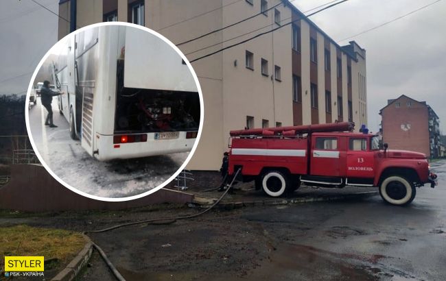 На Закарпатті під час руху загорівся автобус з 50 пасажирами