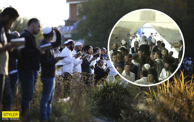 В Умані хасиди святкують Новий рік: танці на вулиці та шашлики на балконі