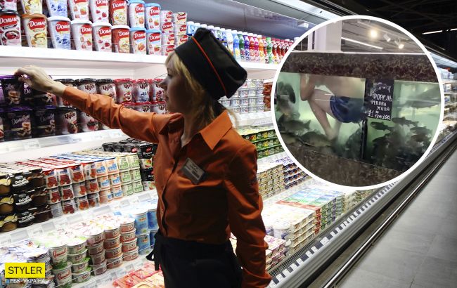 У Херсоні напівголий хлопець заліз в супермаркеті в акваріум з рибою