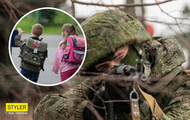 "Будь мужественным": российский командир учит расстреливать школьников с портфелями