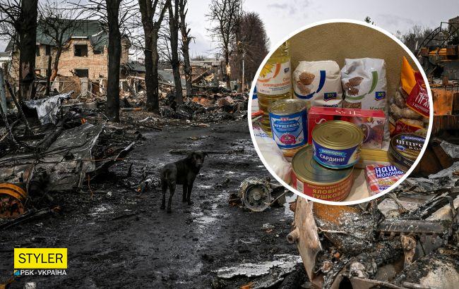 Волонтер просит украинцев помочь с продуктами жителям Киевской области